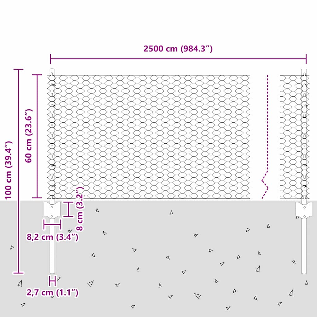 Fence with Post Green