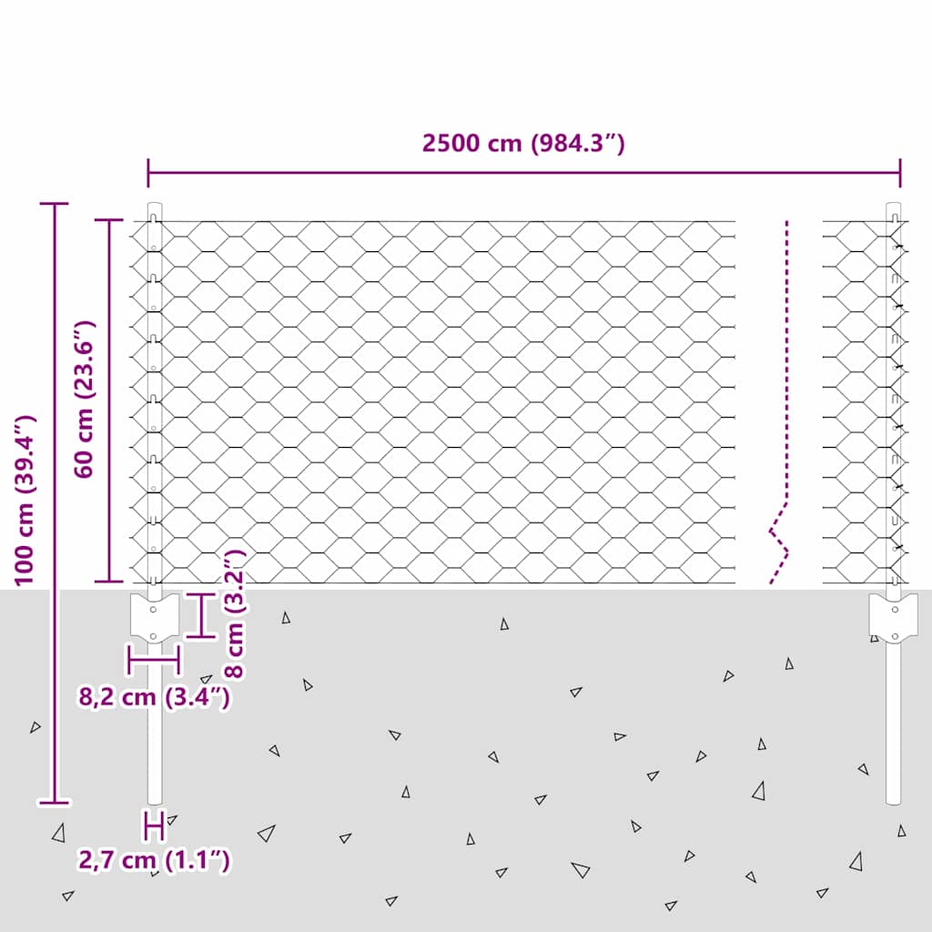 Fence with Post Green