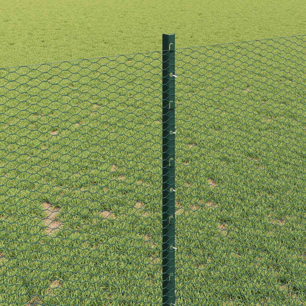 Welded Wire Fence 25 x 1 m (W x H) PVC-Coated Steel Green Mesh