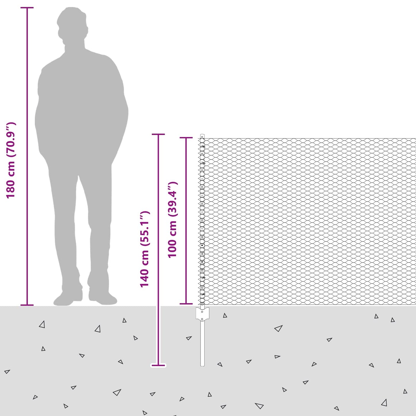 Welded Wire Fence 25 x 1 m (W x H) PVC-Coated Steel Green Mesh