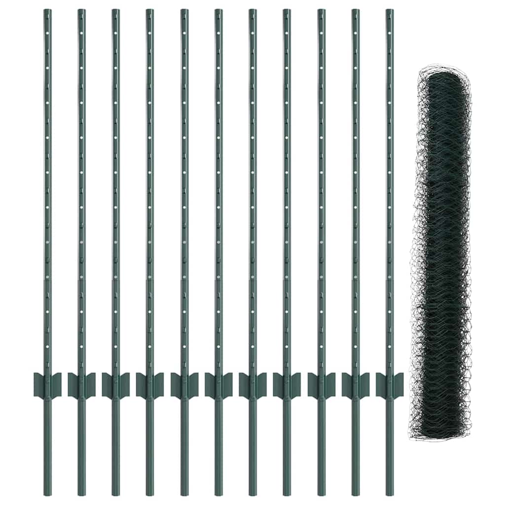 Fence with Post Green