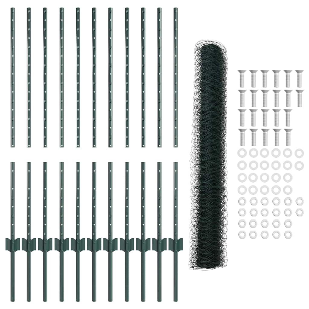 Fence with Post Green
