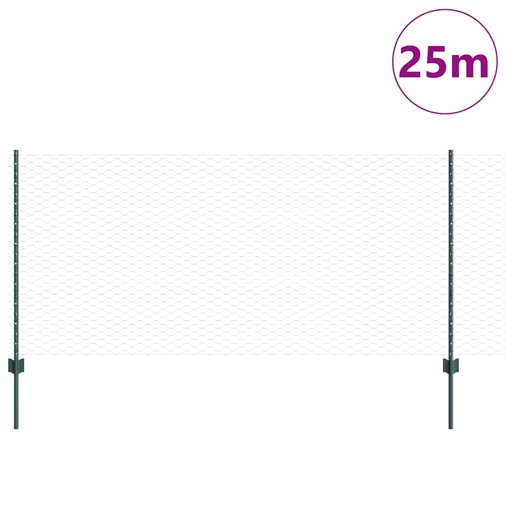 Fence with Post Green