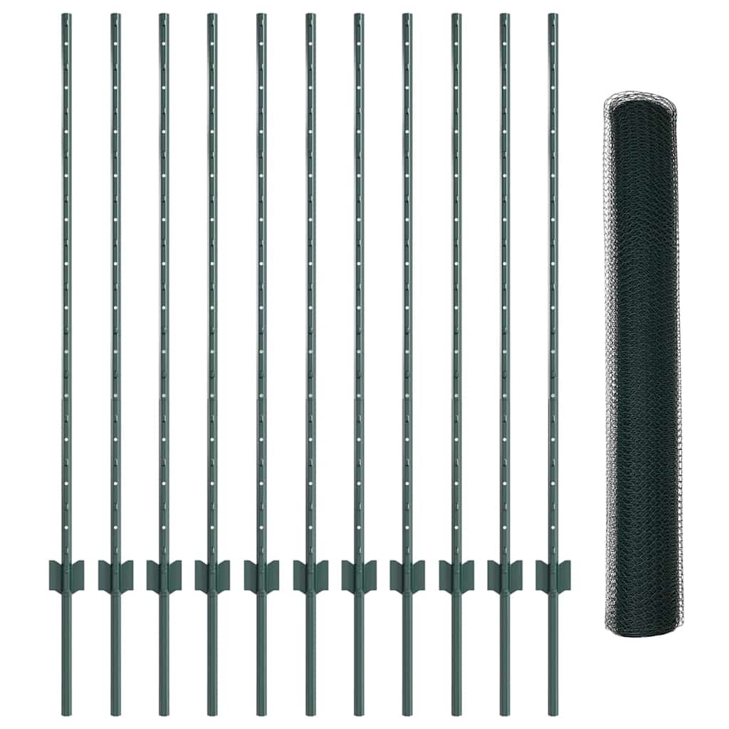 Fence with Post Green
