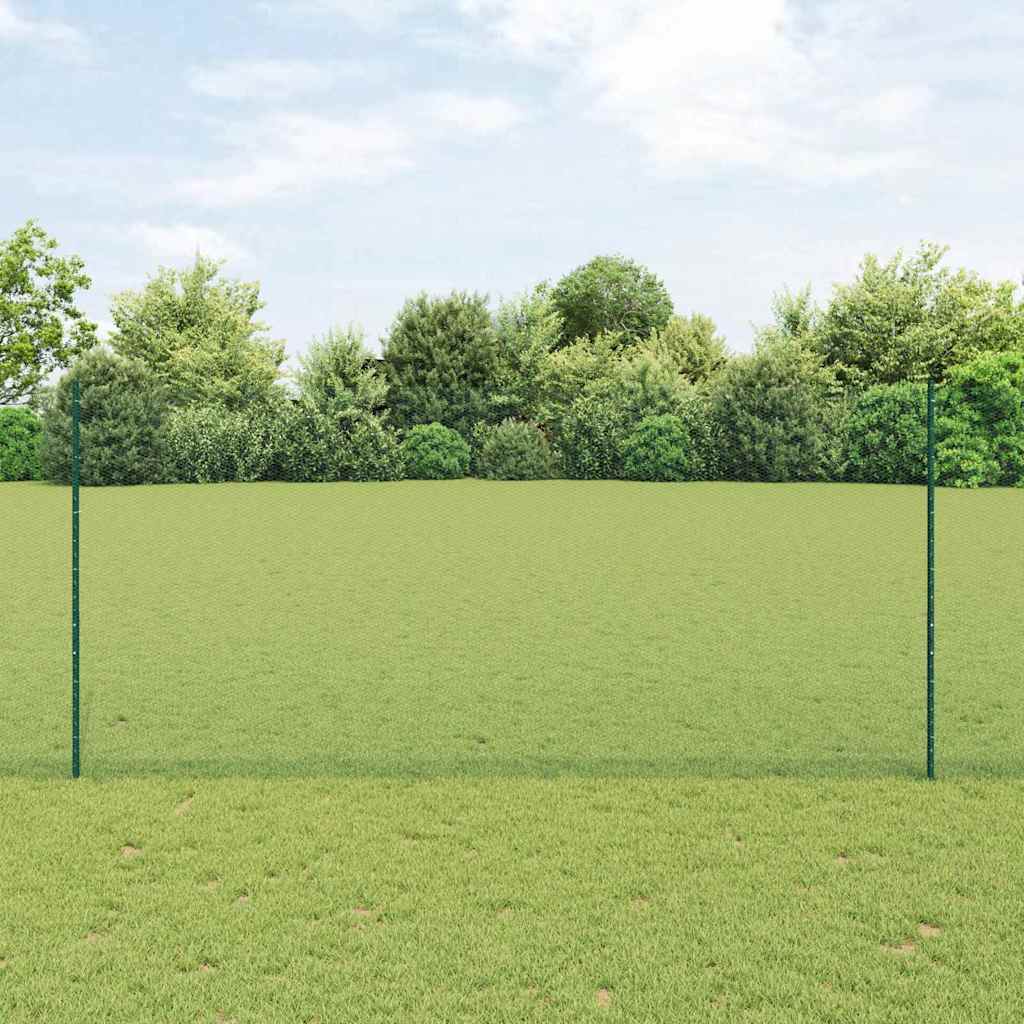 Welded Wire Fence 25 x 1.4 m (W x H) PVC-Coated Steel Green