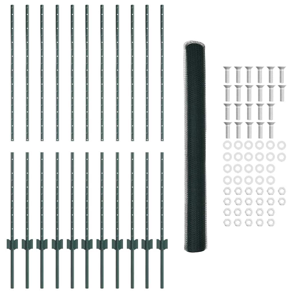 Fence with Post Green