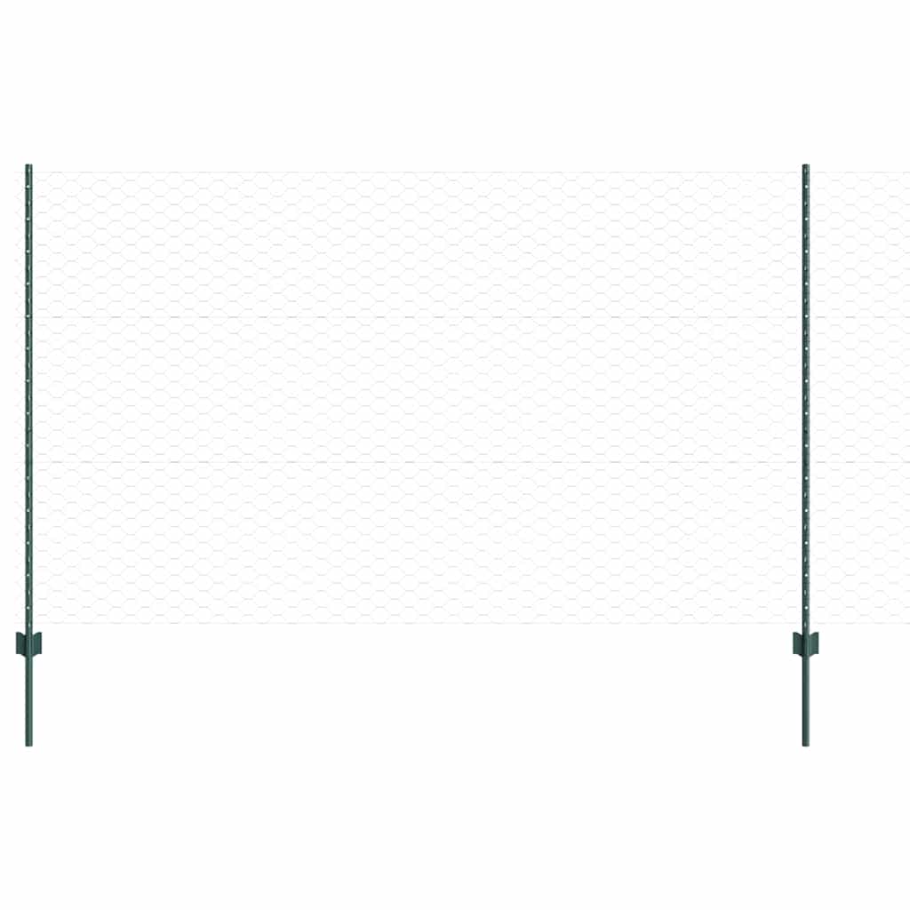 Fence with Post Green