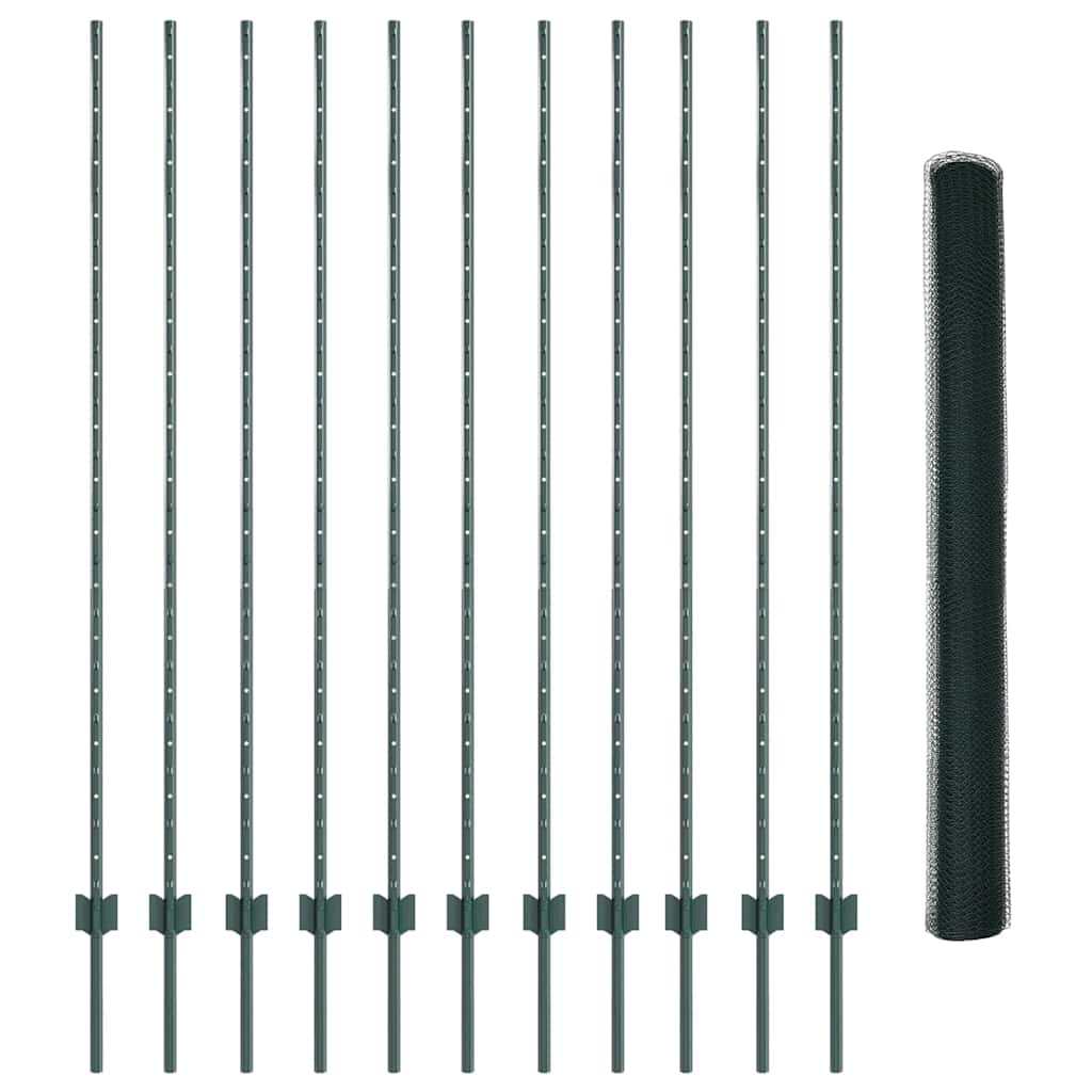 Fence with Post Green