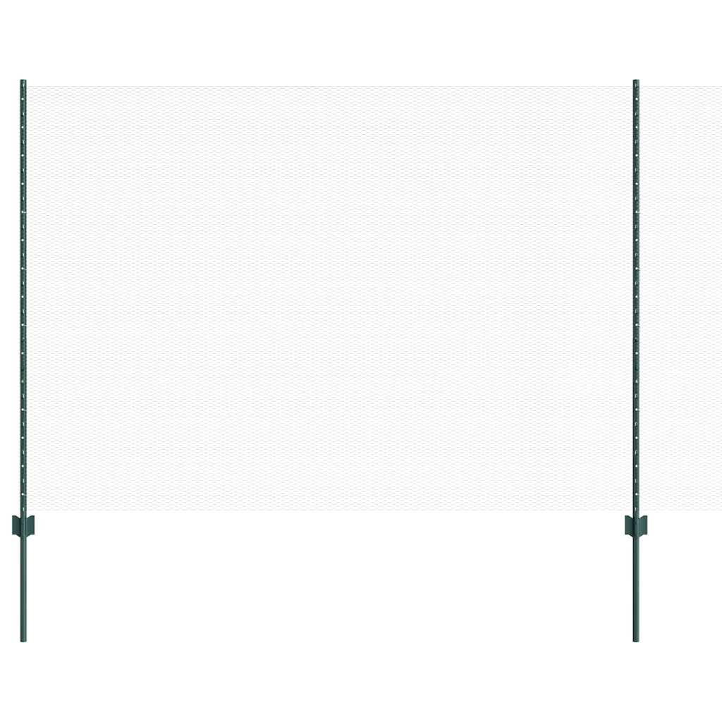 Welded Wire Fence 25 x 1.6 m (W x H) PVC-Coated Steel Green