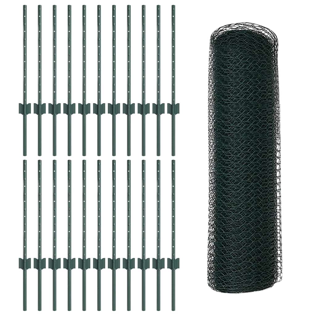 Fence with Post Green