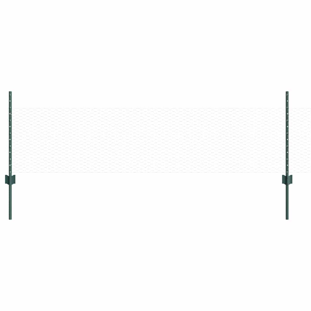 Welded Wire Fence 50 x 0.5 m (W x H) PVC-Coated Steel Green