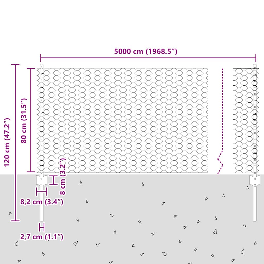 Fence with Post Green