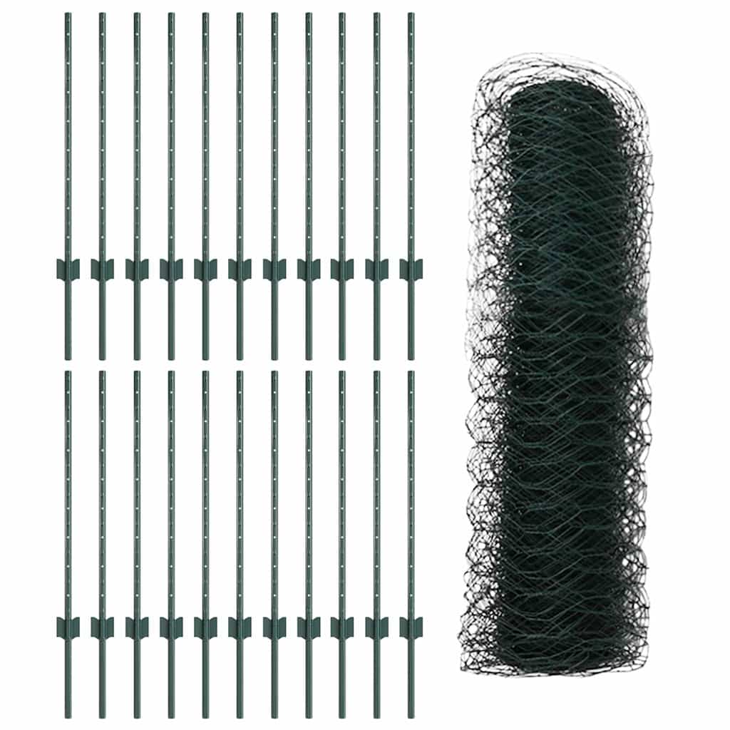 Fence with Post Green