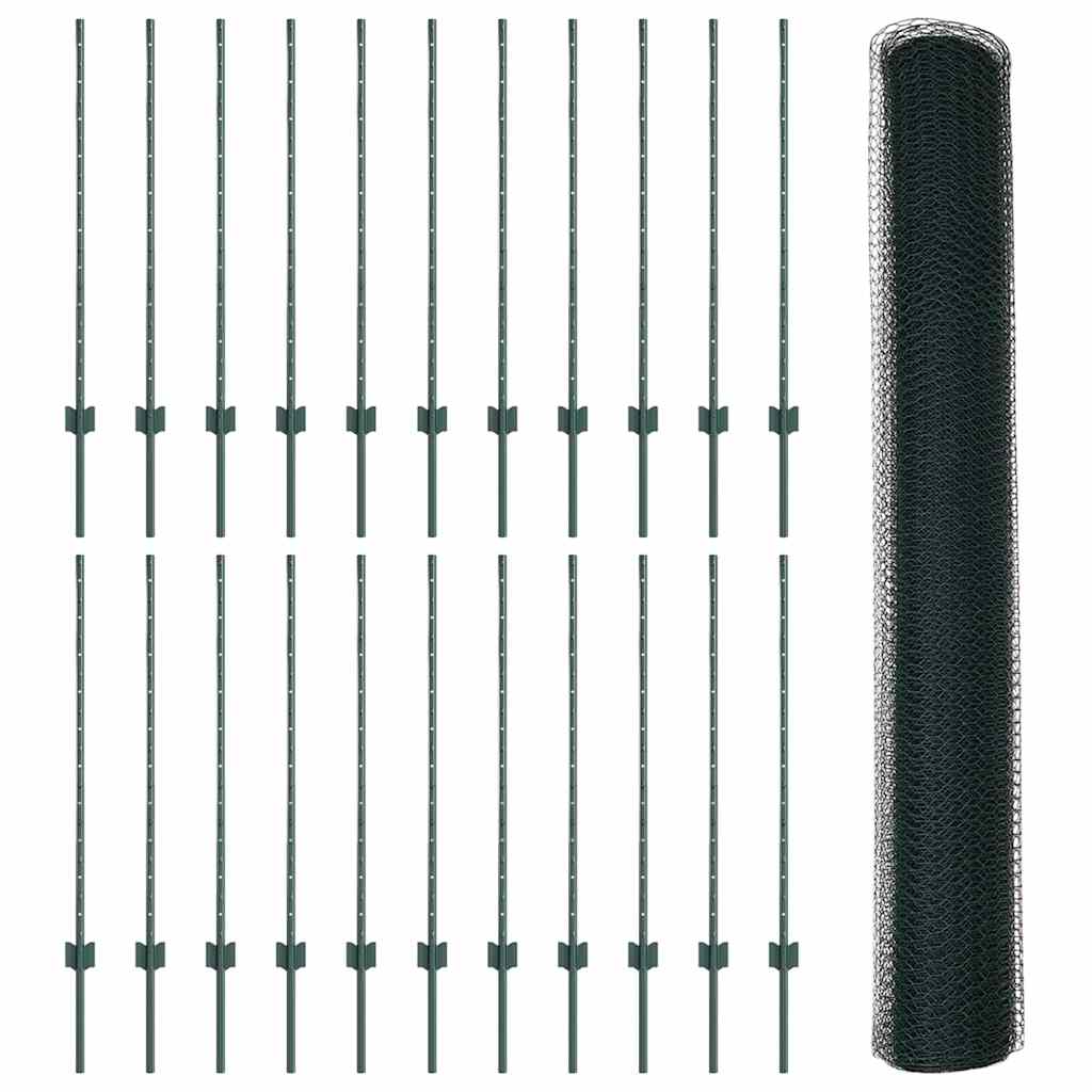 Fence with Post Green