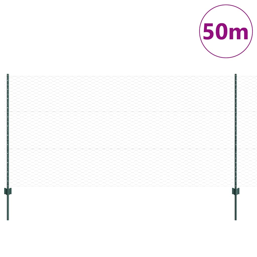 Fence with Post Green