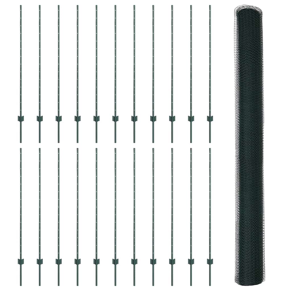 Fence with Post Green