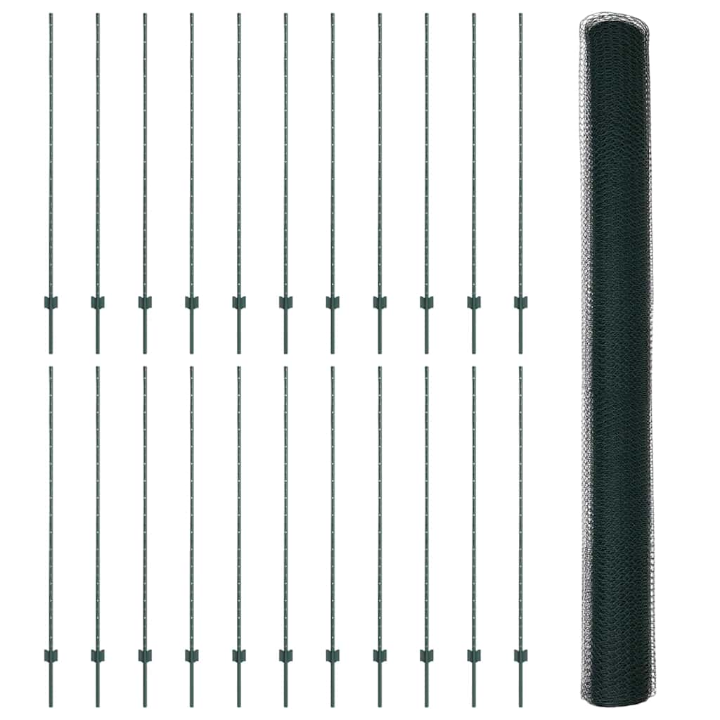 Fence with Post Green