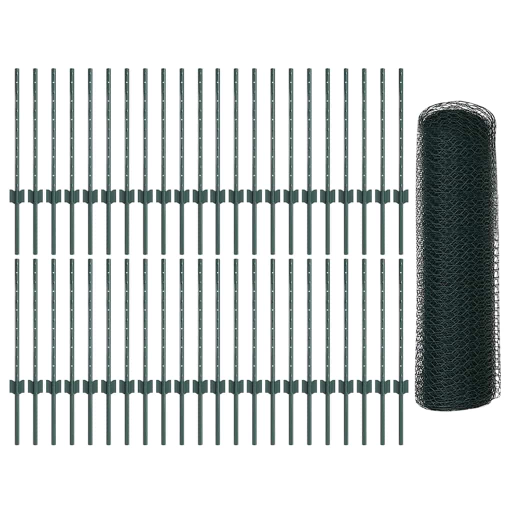 Fence with Post Green