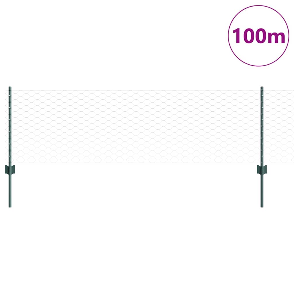 Fence with Post Green