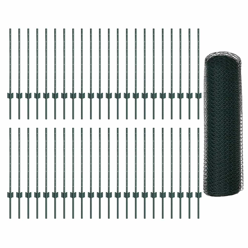 Fence with Post Green
