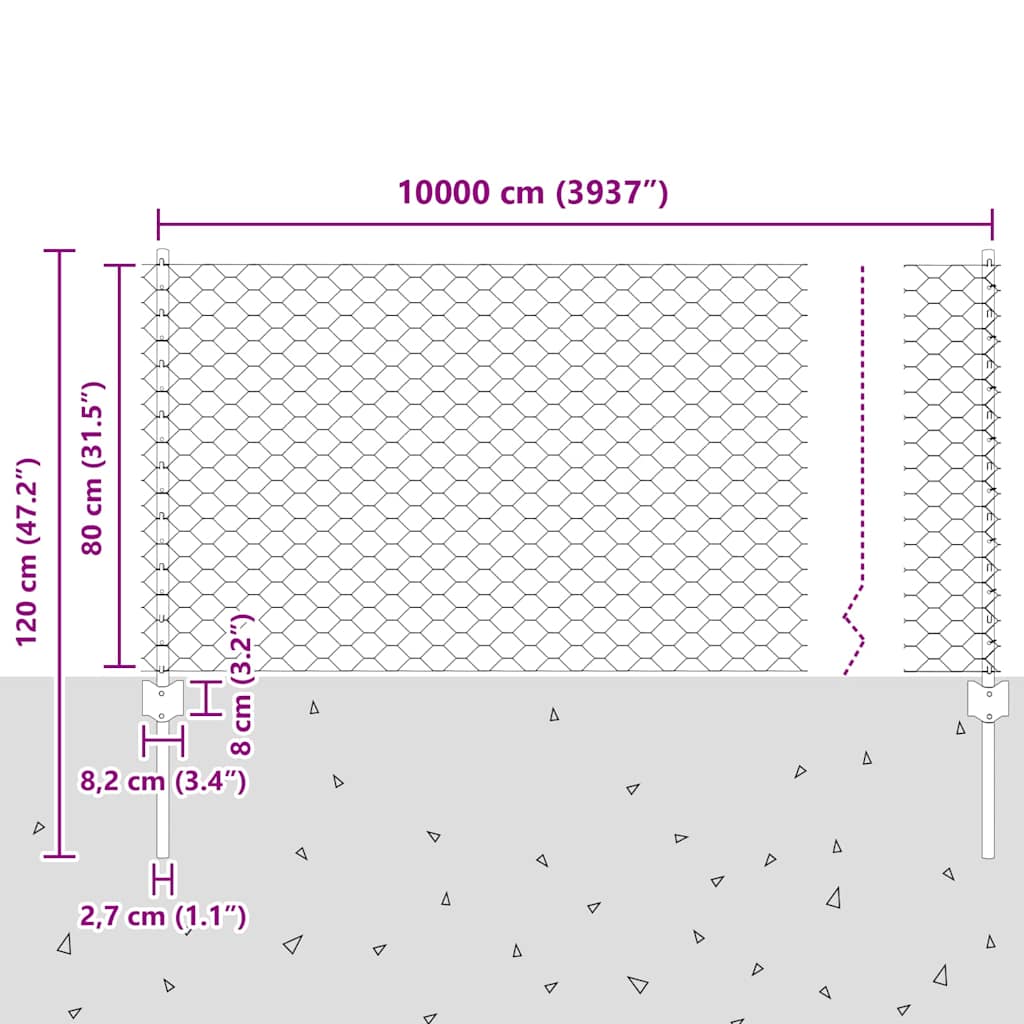 Fence with Post Green