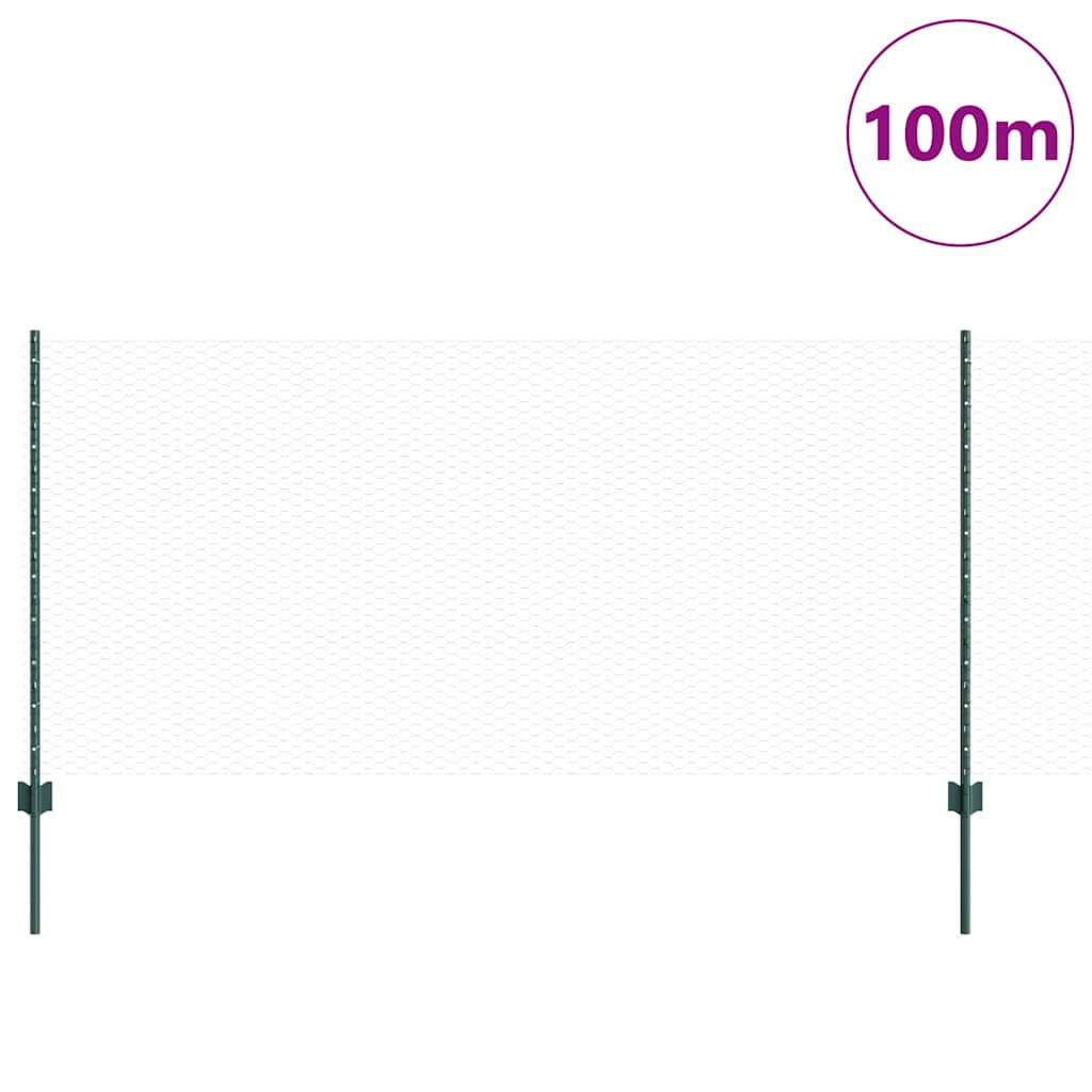 Fence with Post Green