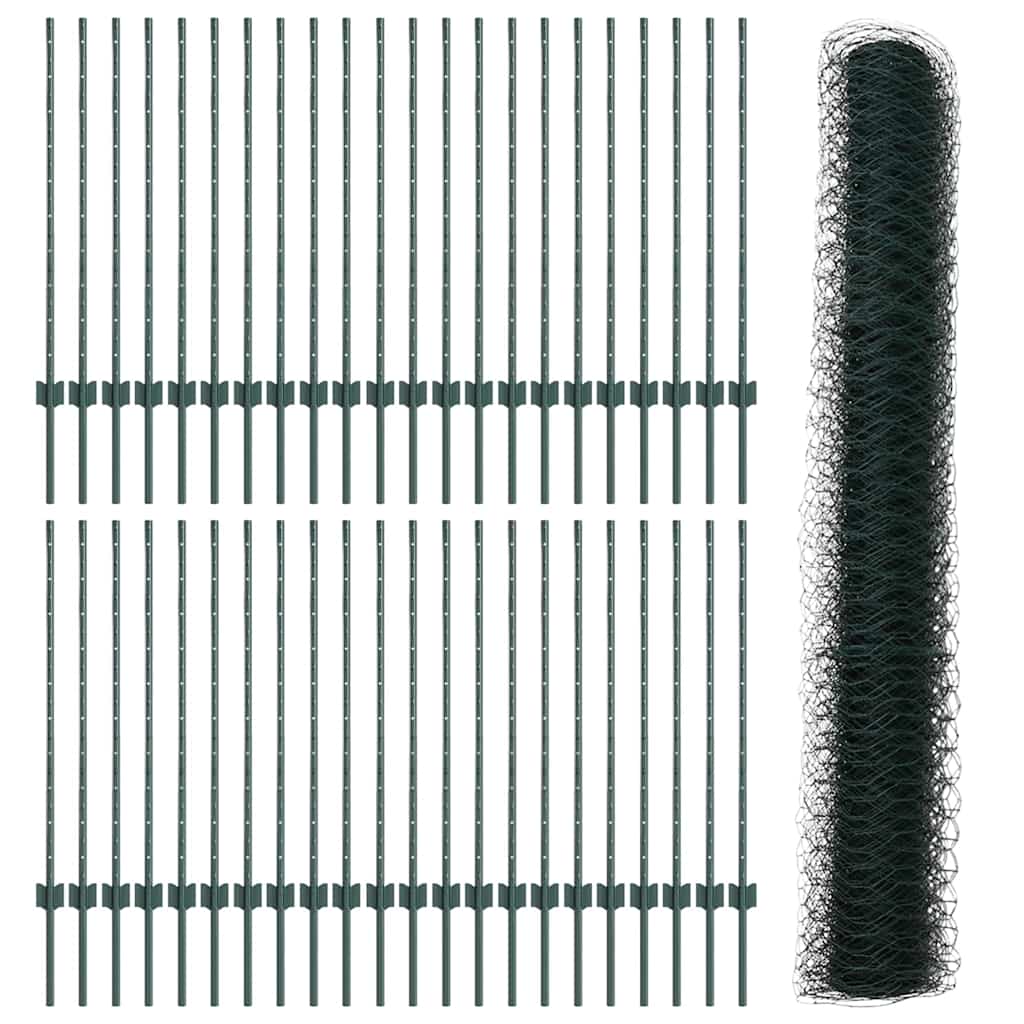 Fence with Post Green