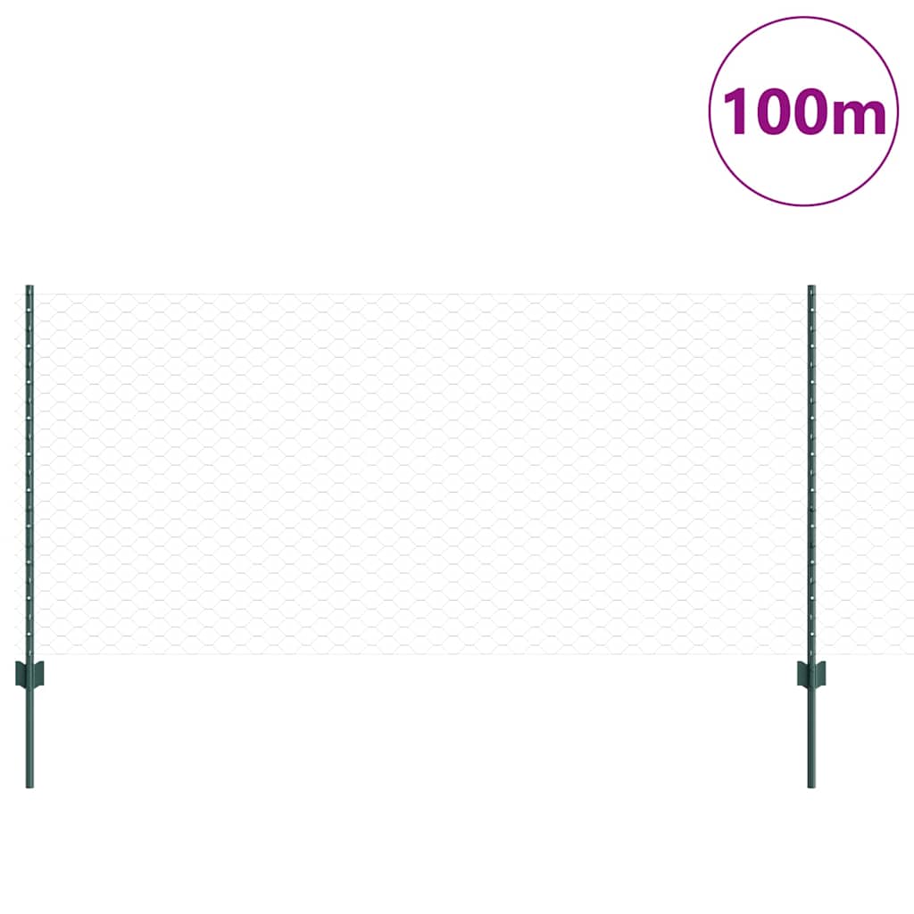 Fence with Post Green