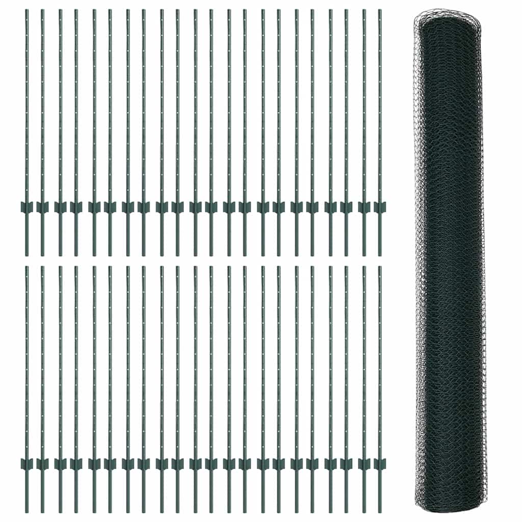 Fence with Post Green