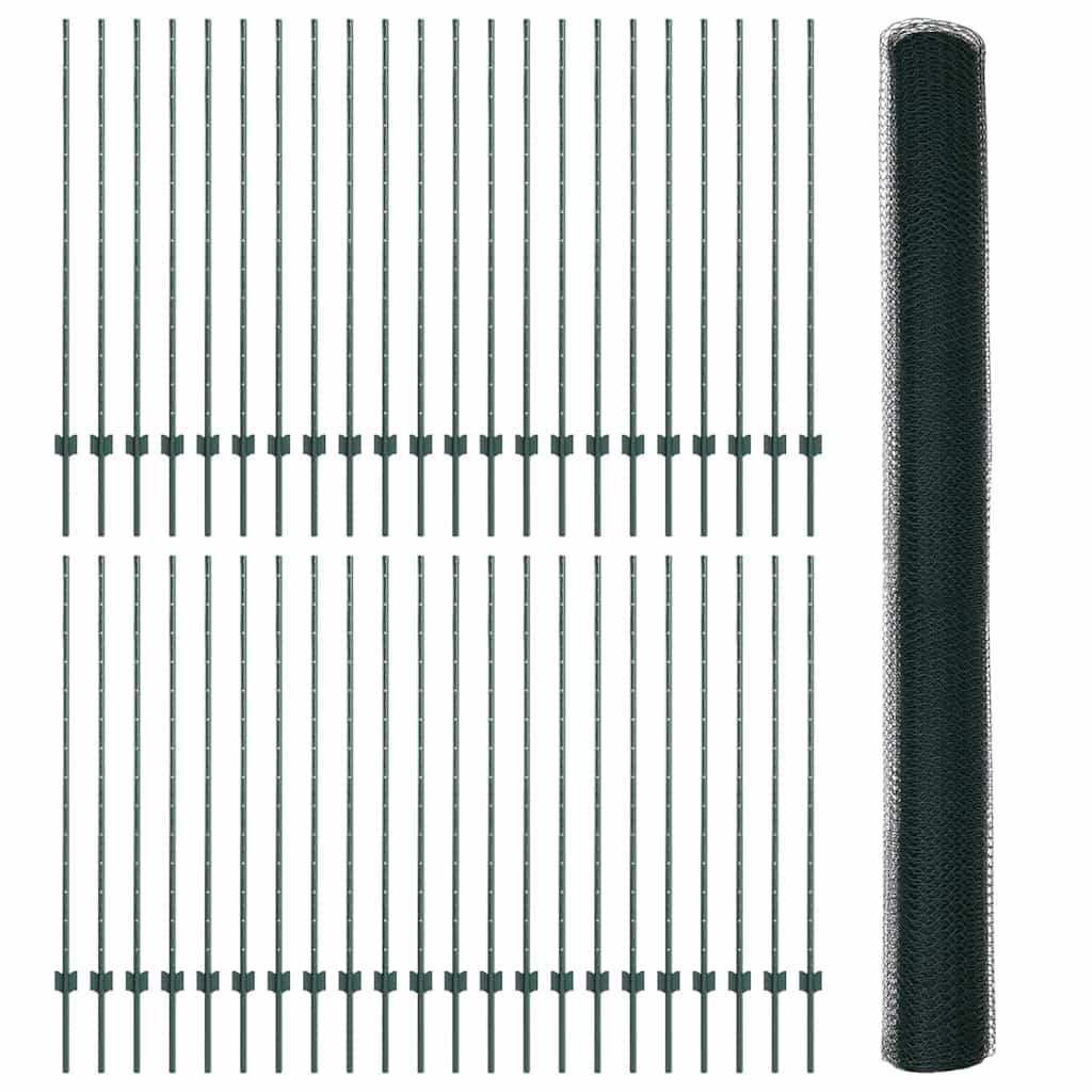 Fence with Post Green