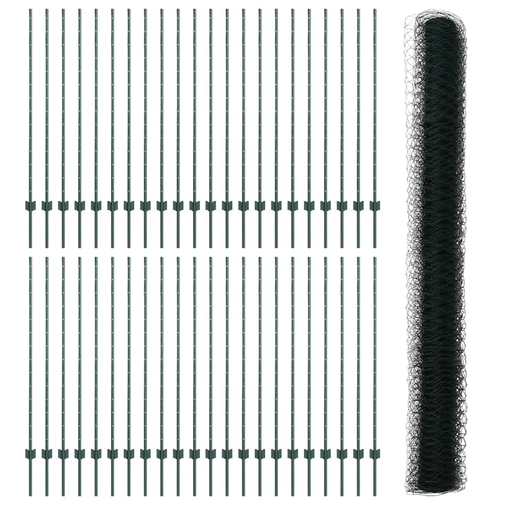 Fence with Post Green