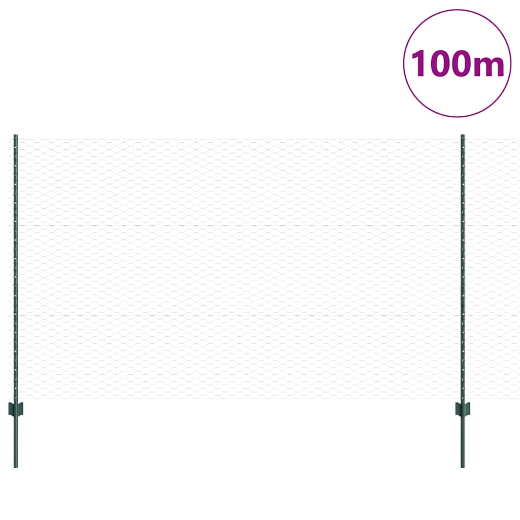 Fence with Post Green