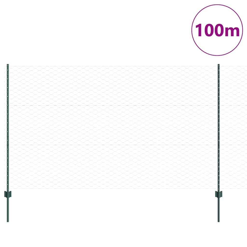 Fence with Post Green