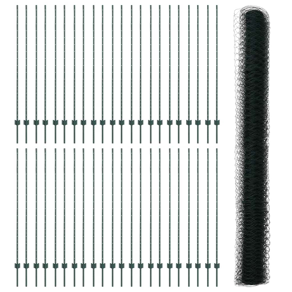 Fence with Post Green