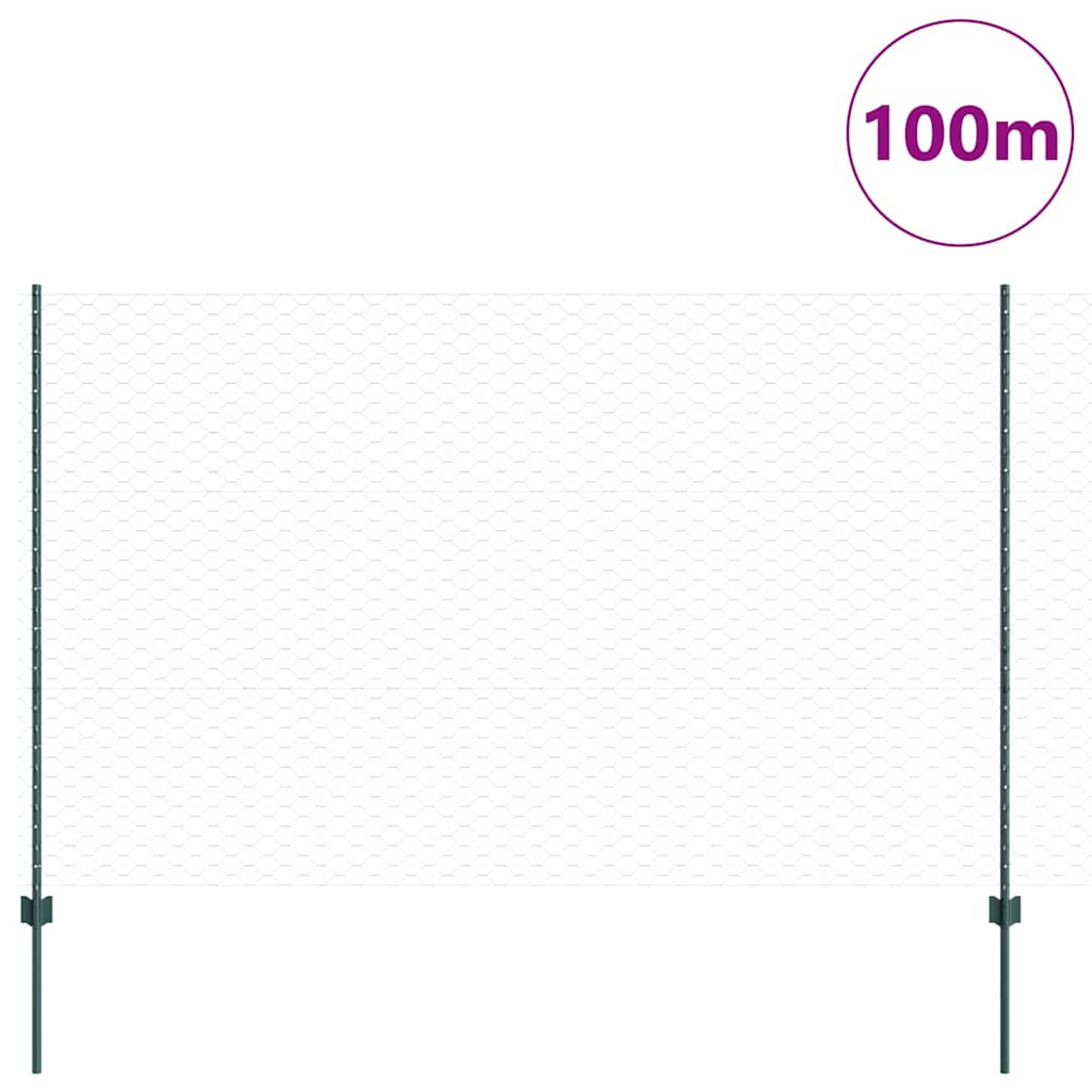 Fence with Post Green