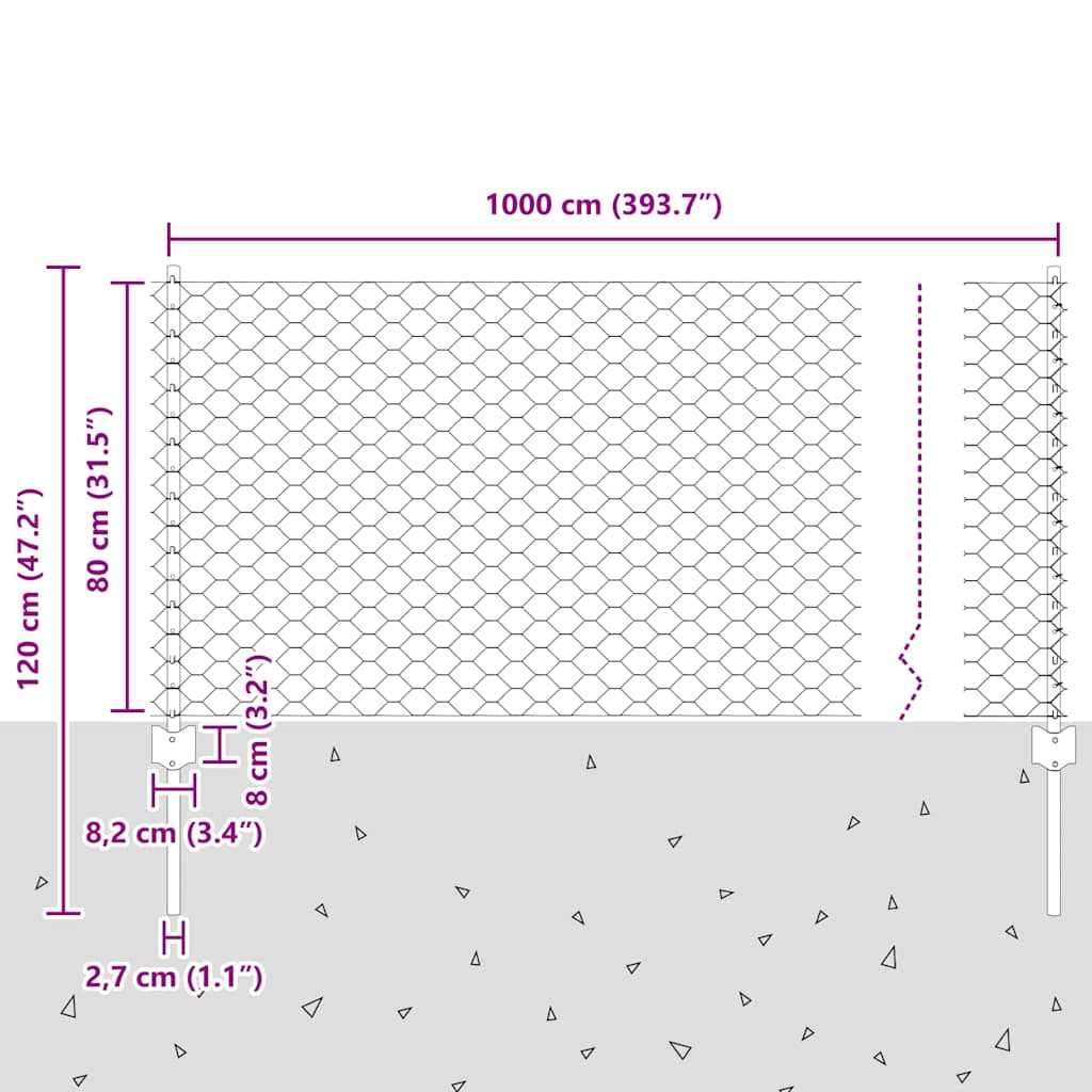 Fence with Post Grey
