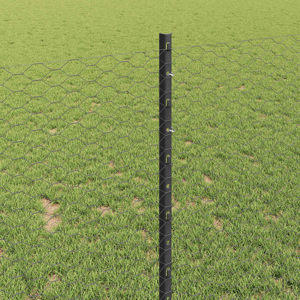 Fence with Post Grey