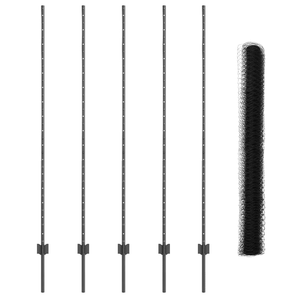Fence with Post Grey