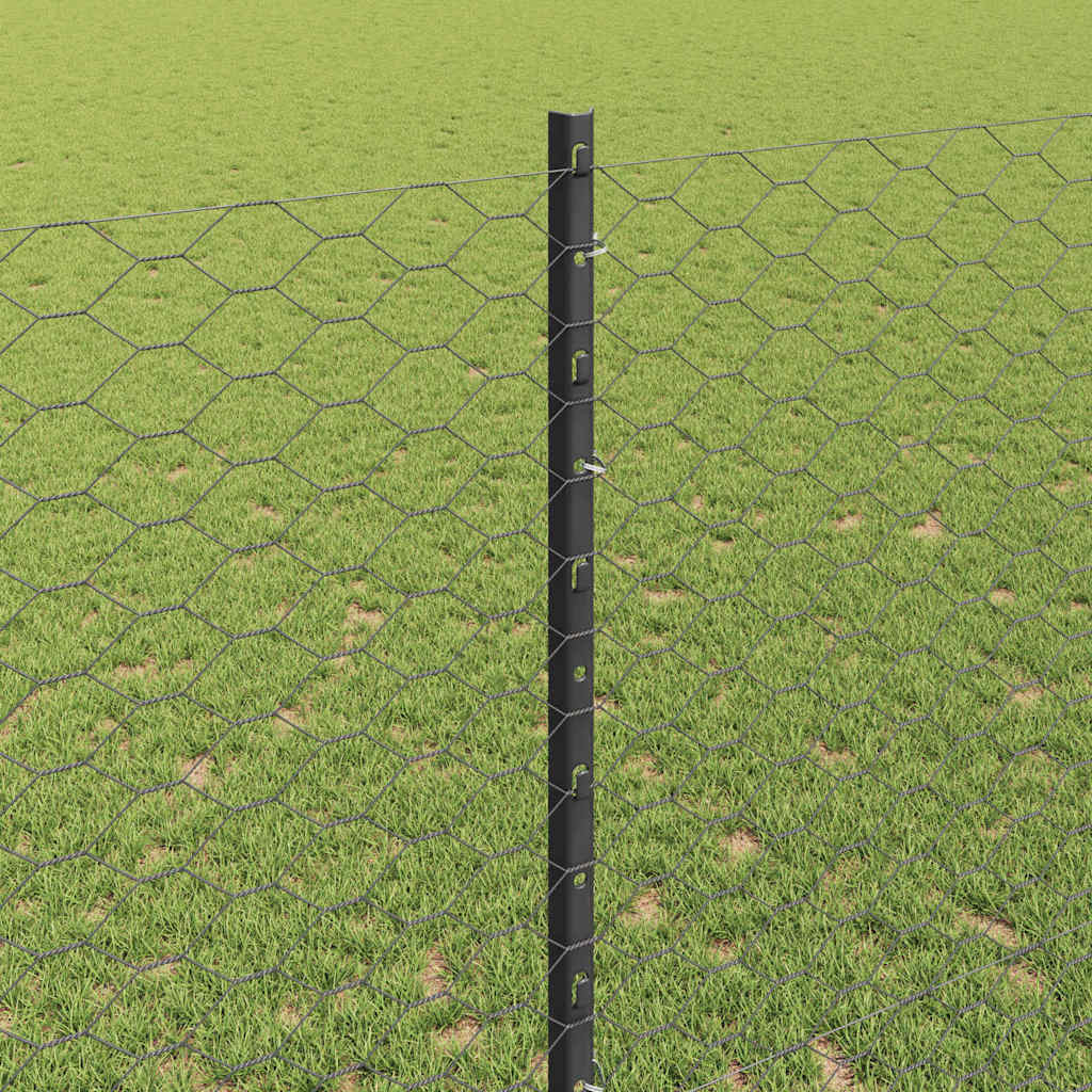 Fence with Post Grey