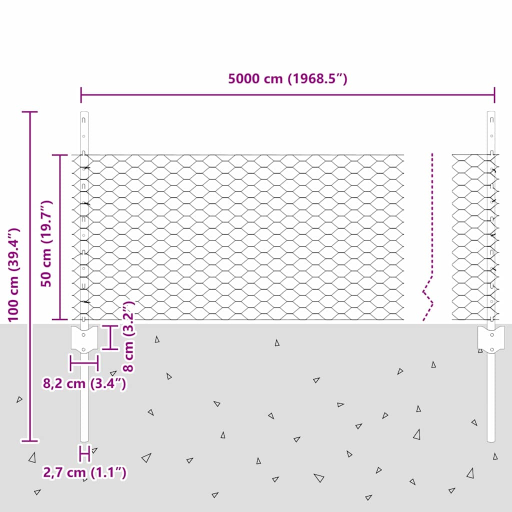 Fence with Post Grey