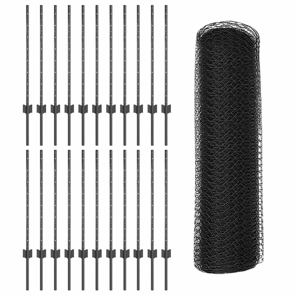 Fence with Post Grey