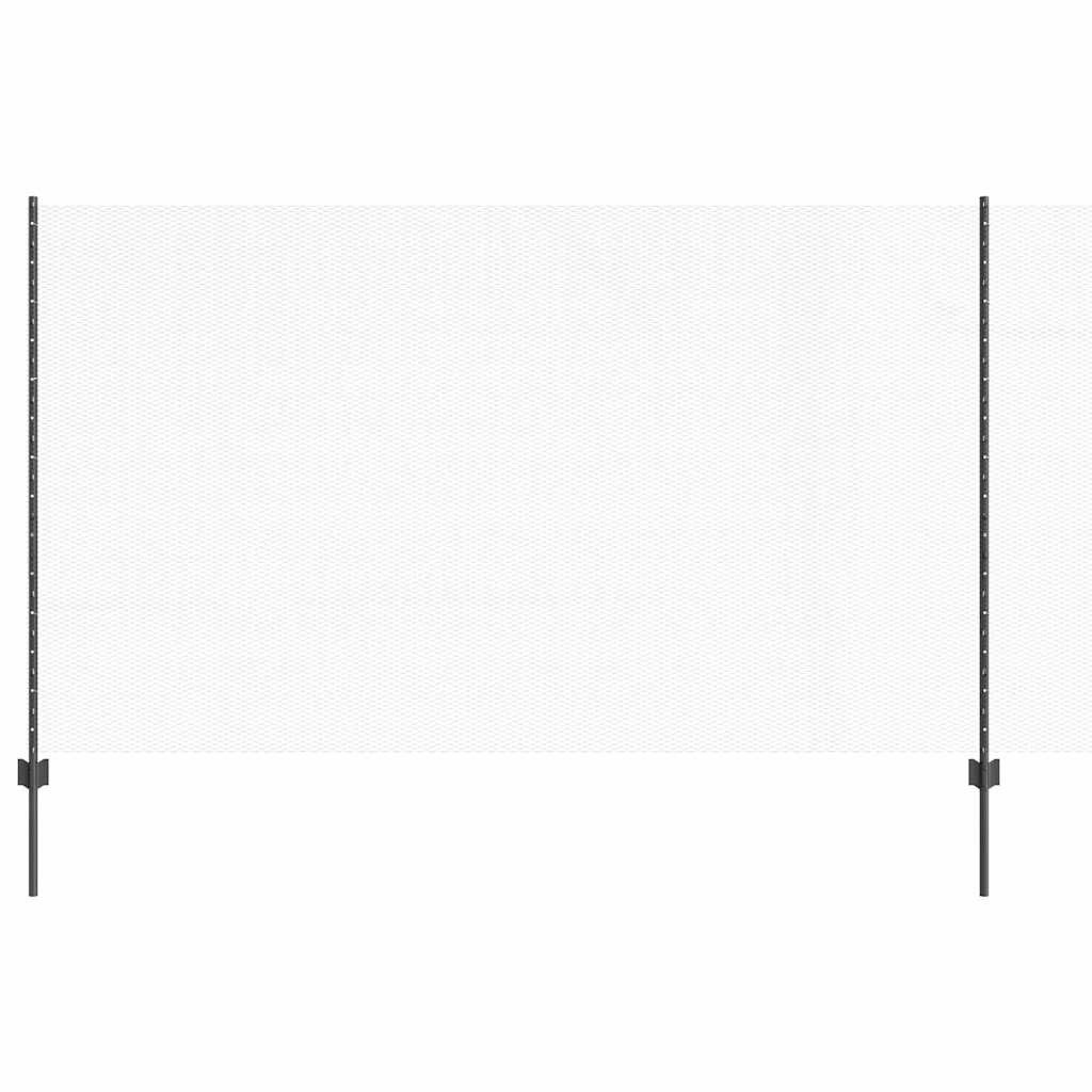 Welded Wire Fence 50 x 1.4 m (W x H) PVC-Coated Steel Grey Mesh