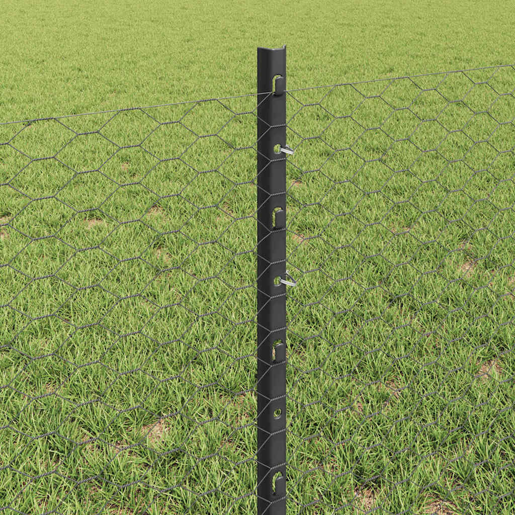 Fence with Post Grey