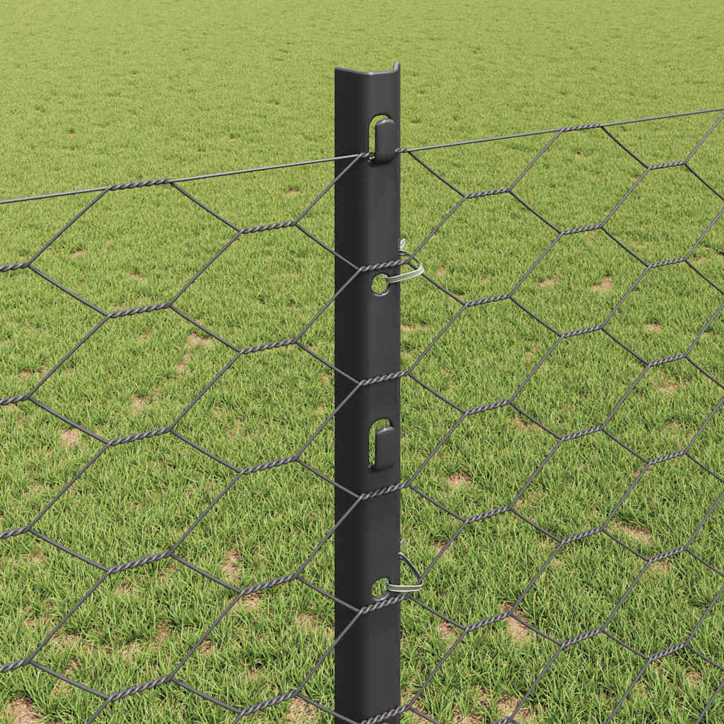 Fence with Post Grey