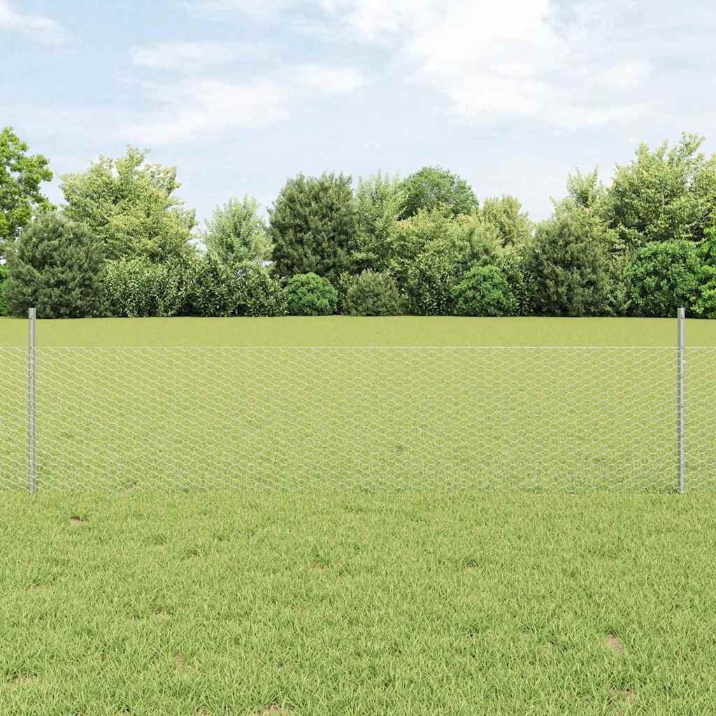 Welded Wire Fence 10 x 0.5 m (W x H) Hot-Dip Galvanised Steel