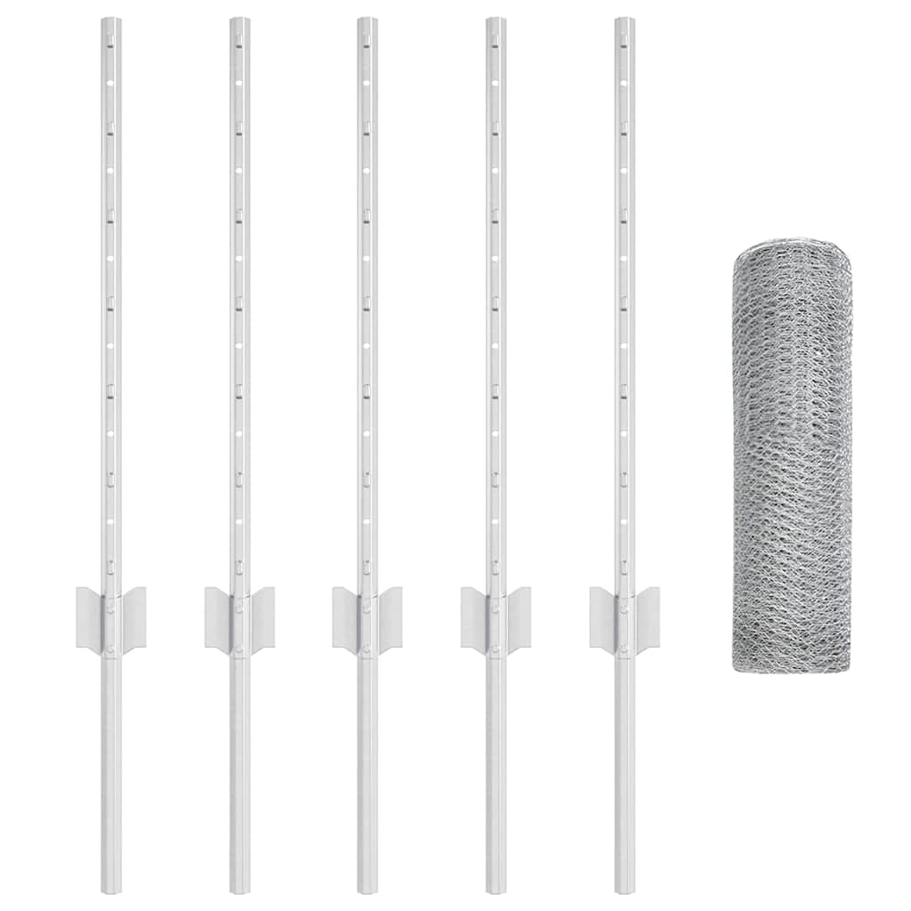 Welded Wire Fence 10 x 0.5 m (W x H) Hot-Dip Galvanised Steel