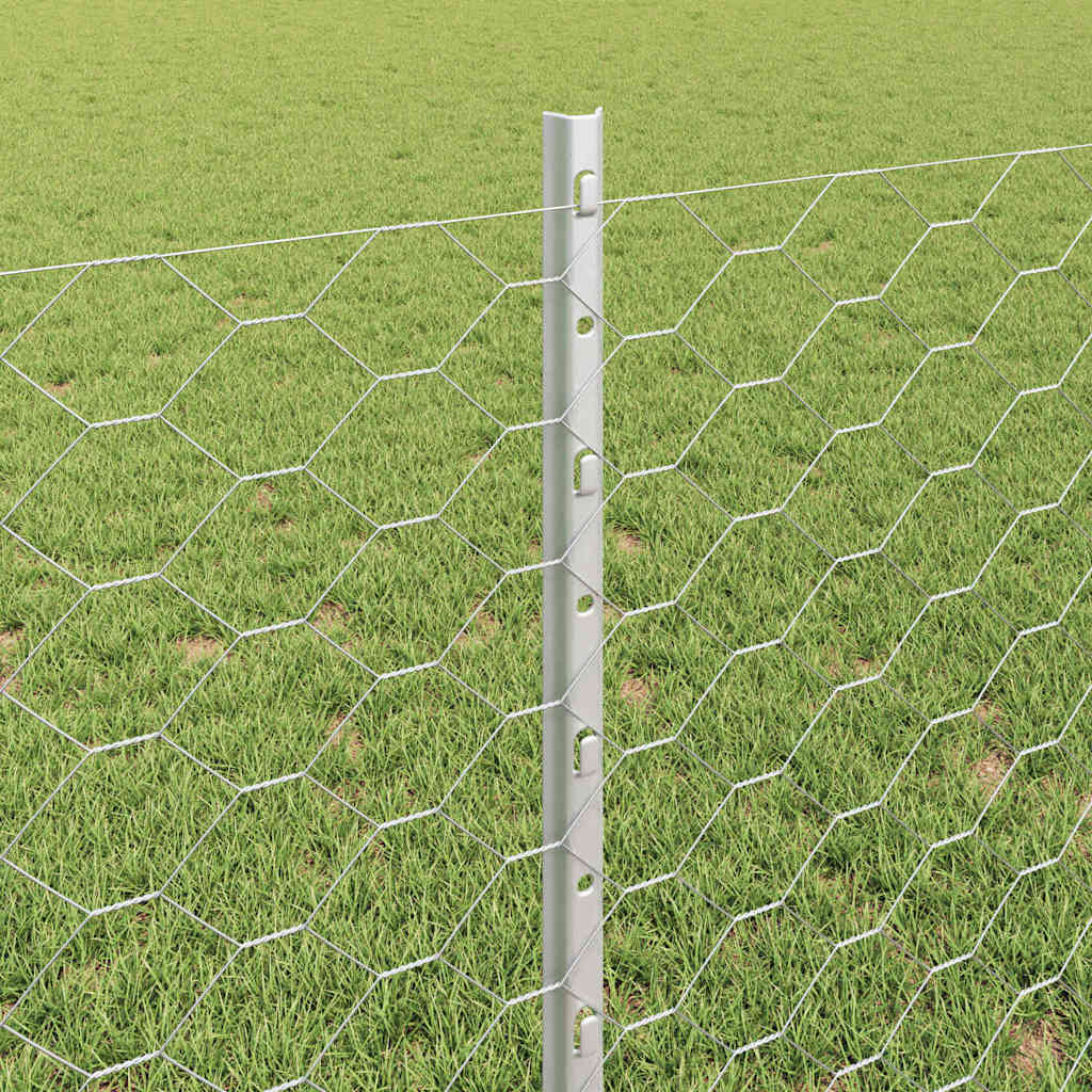 Fence with Post Silver