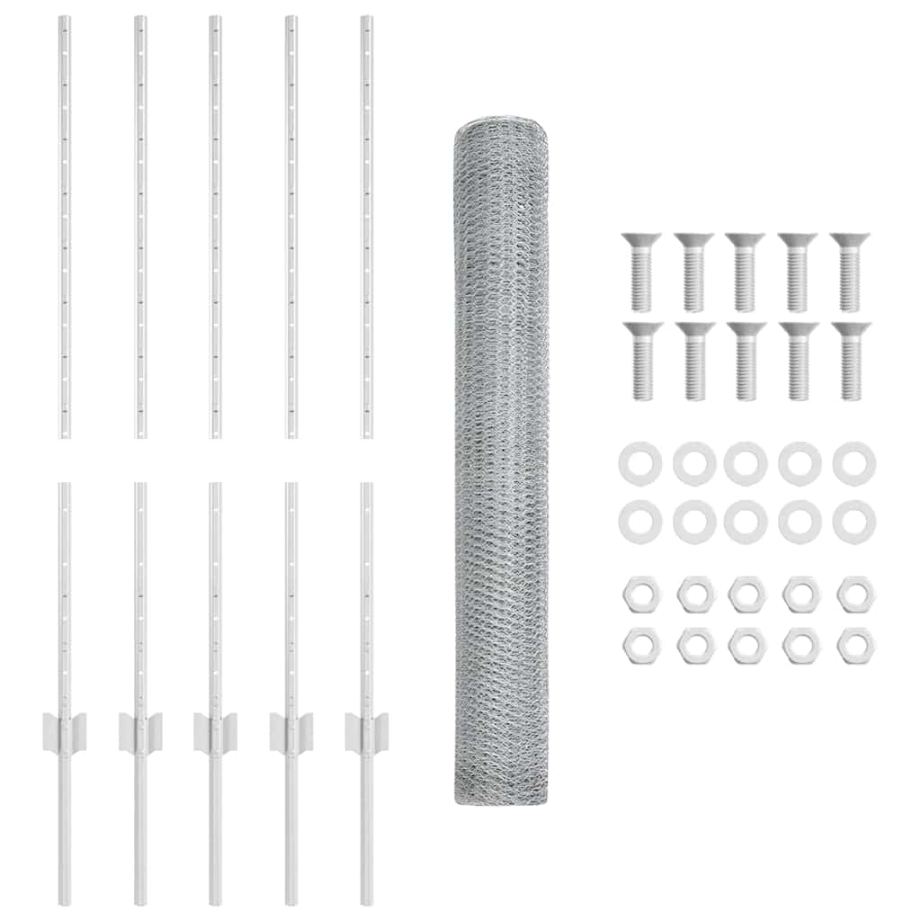Fence with Post Silver