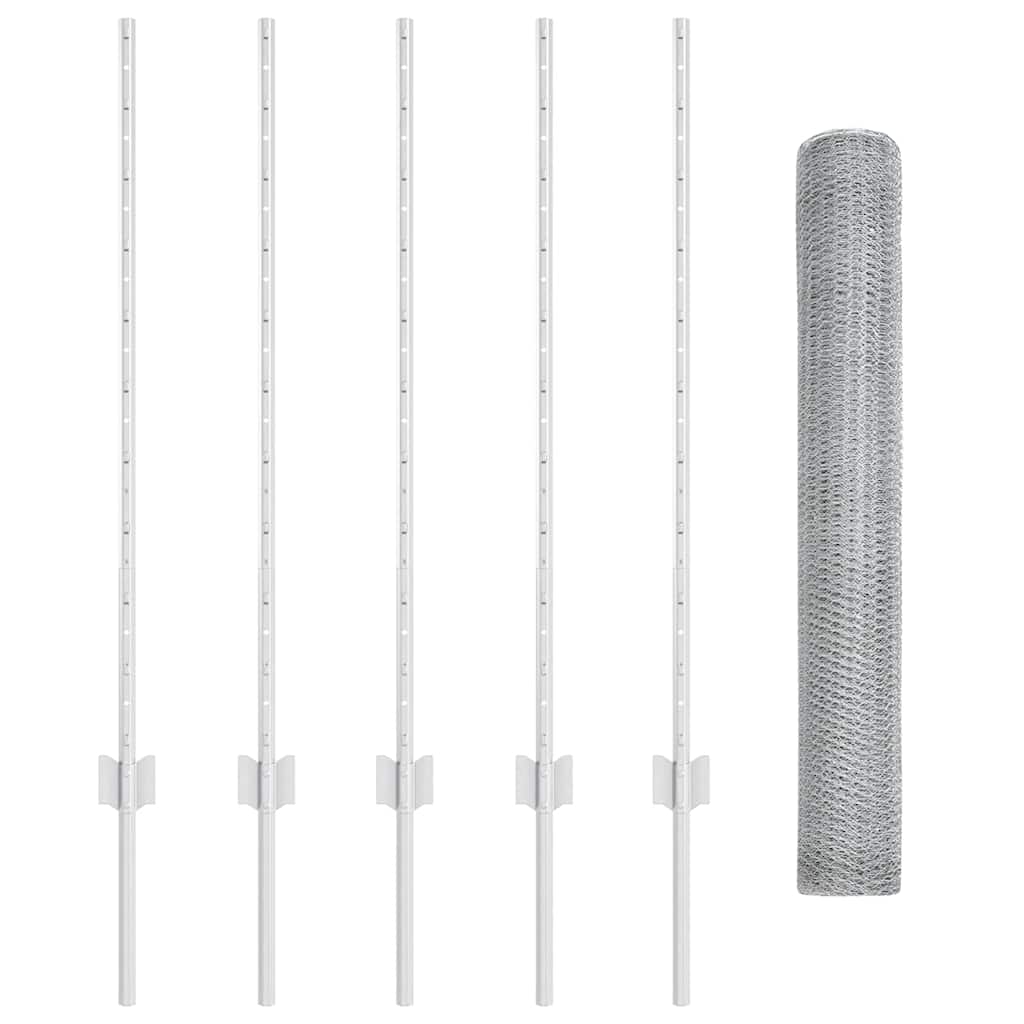 Welded Wire Fence 10 x 1 m (W x H) Hot-Dip Galvanised Steel