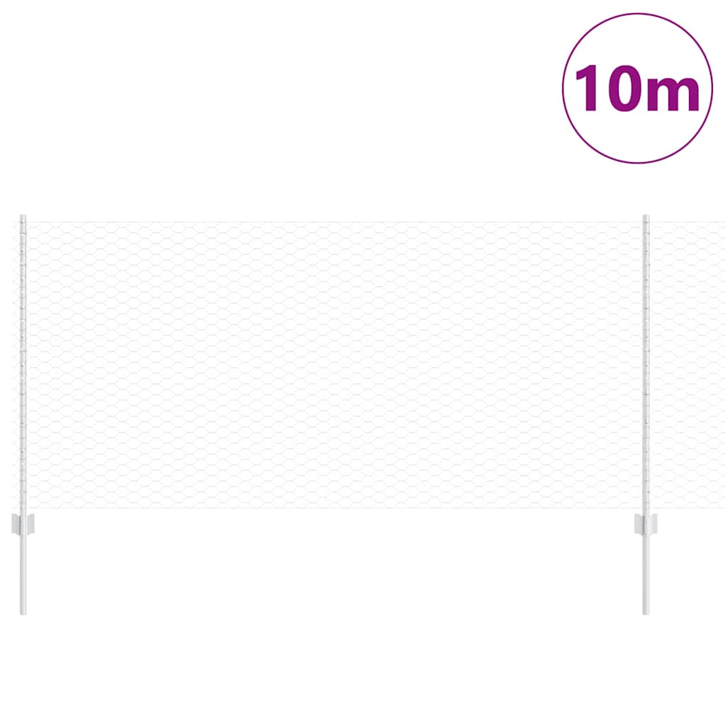 Welded Wire Fence 10 x 1 m (W x H) Hot-Dip Galvanised Steel